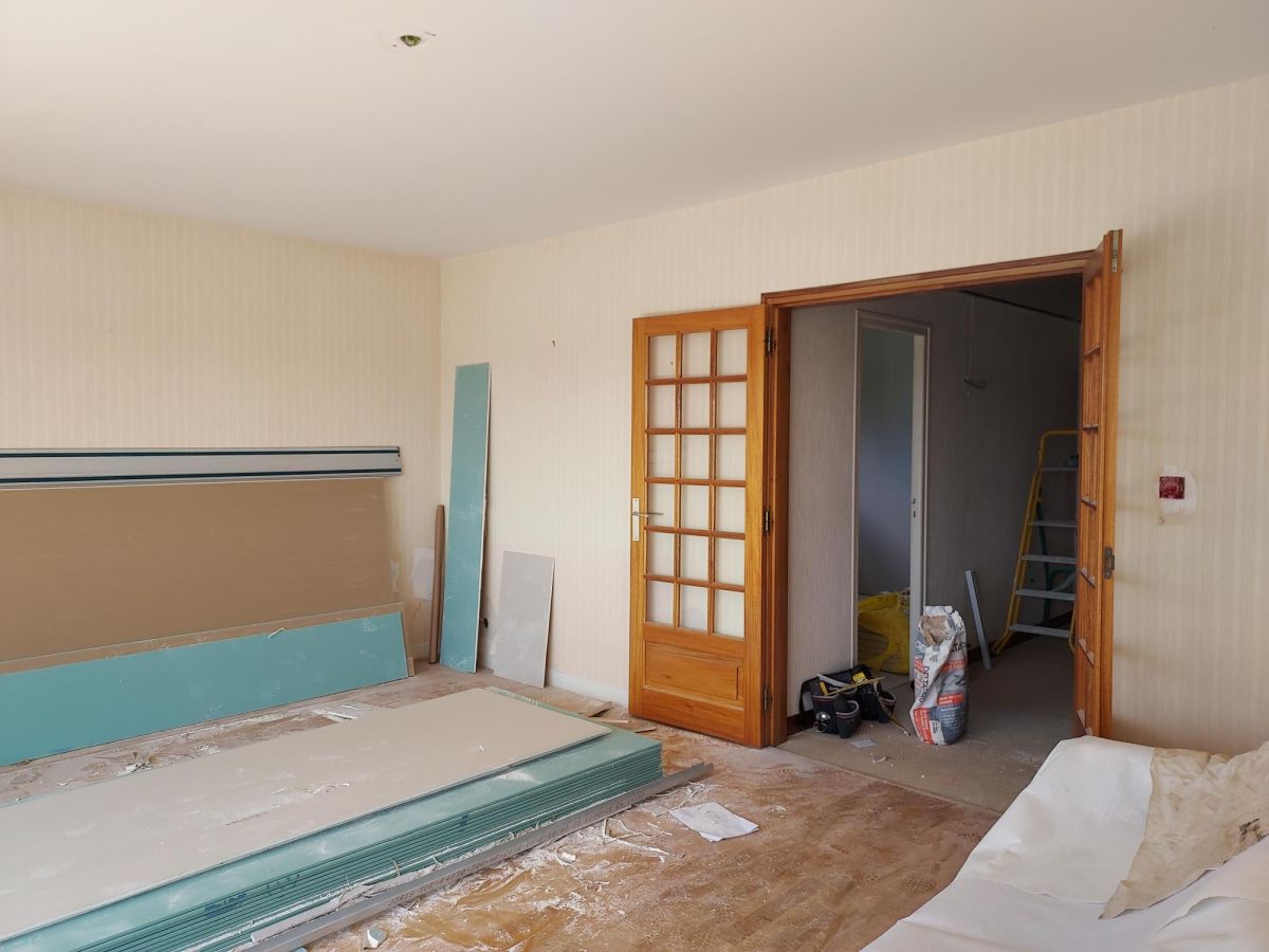 salon salle à manger rénovation complète Dinan
