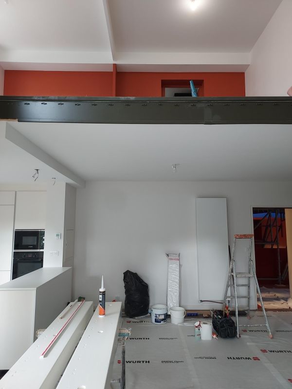 salon duplex chantier en cours appartement Rennes