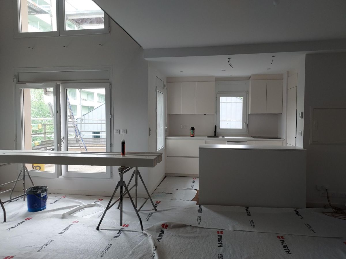 nouvel espace cuisine ouverte Rennes