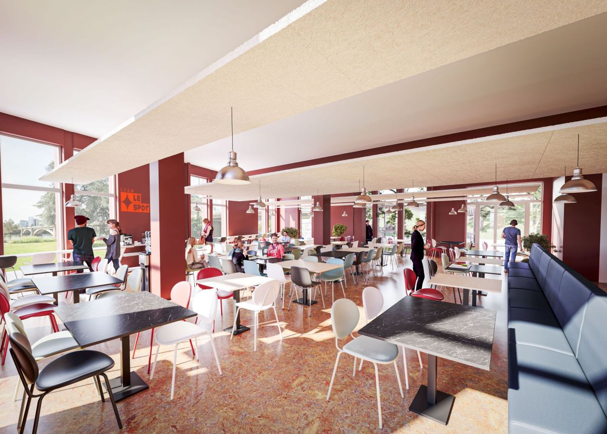 image 3D virtuelle futur restaurant hôtel nouveau concept nantes