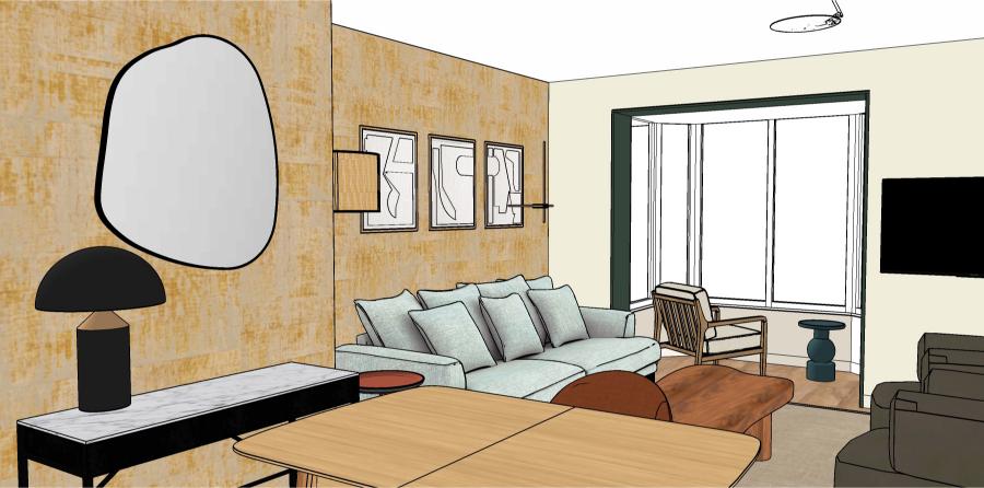 appartement rénovation salon salle à manger